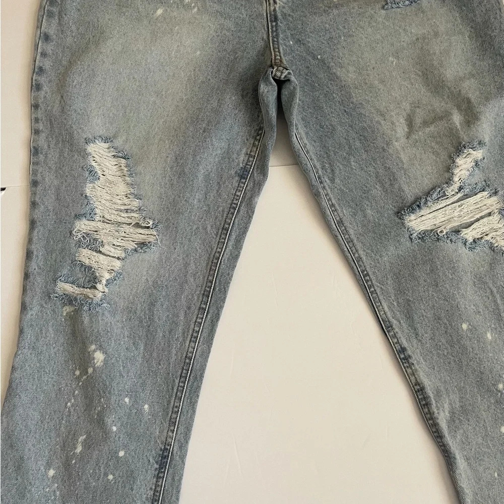 No Boundaries Jeans Denim Pants sz Juniors 17 distressed high waisted button fly - Picture 4 of 10